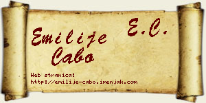 Emilije Cabo vizit kartica